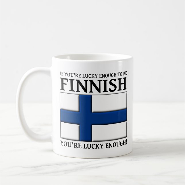 Café Taza Afortunado De Ser Finlandés (Izquierda)