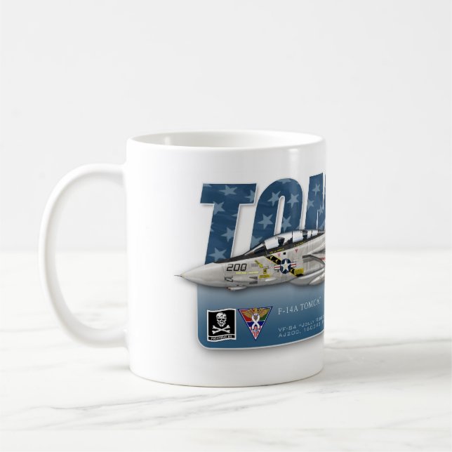 Café Taza alegre de F-14 Tomcat VF-84 Rogers (Izquierda)