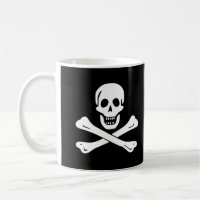 Taza alegre de la bandera de pirata de Rogelio