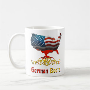 Café Taza alemana americana de las raíces