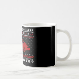 Café Taza alemana de los deportes del navidad feo