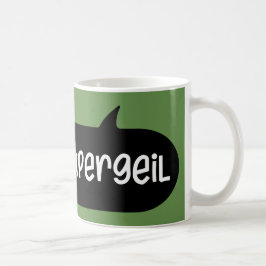 Café Taza alemana del dialecto del argot de Supergeil