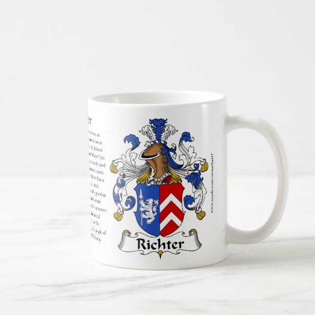 Café Taza alemana del escudo de armas de la familia de (Derecha)