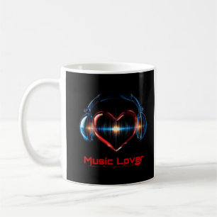 Café taza Amante de la Música corazón