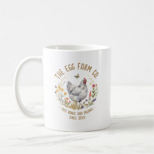 Café Taza Amante de las Gallinas Acuarela Gallina Gris