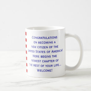 Café Taza americana de la bandera de la ciudadanía por