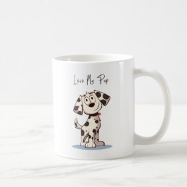 Café Taza Amo a mi Cachorro – Ilustración de Perro Ador