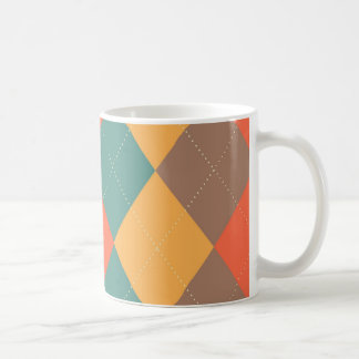 Café Taza anaranjada azul brillante de Argyle
