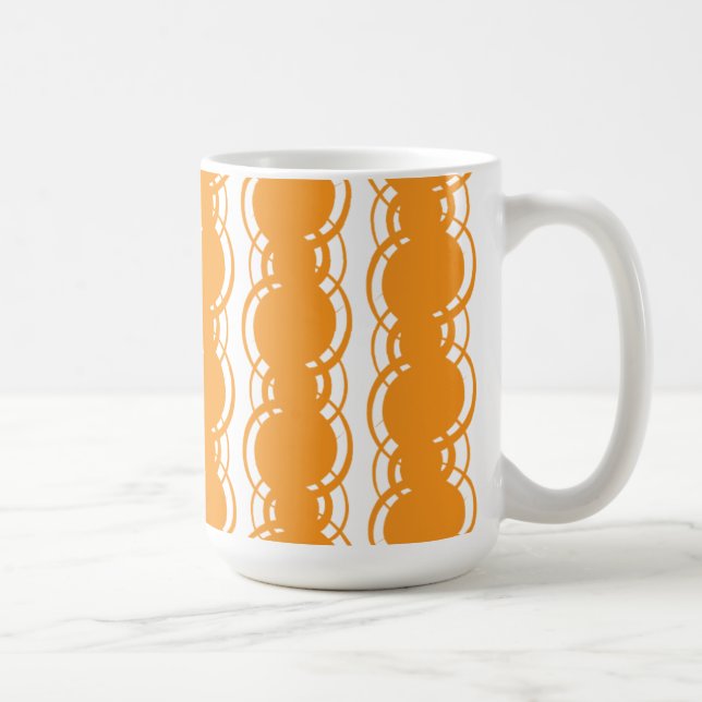 Café Taza anaranjada del modelo de la raya (Derecha)
