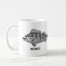 Taza animal del retruécano de los pescados de