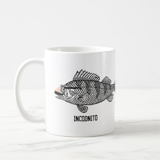 Café Taza animal del retruécano de los pescados de (Izquierda)