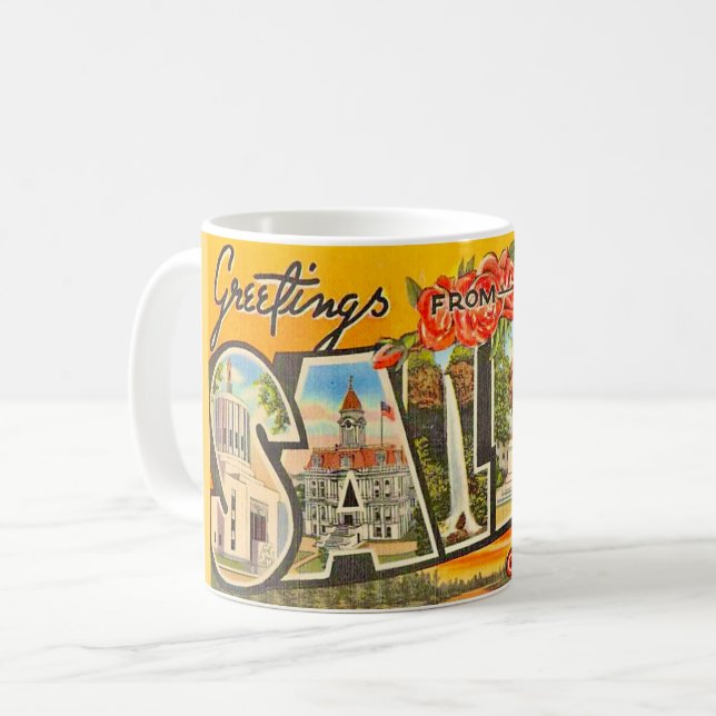 Café Taza antigua de Salem Oregon (Anverso izquierdo)