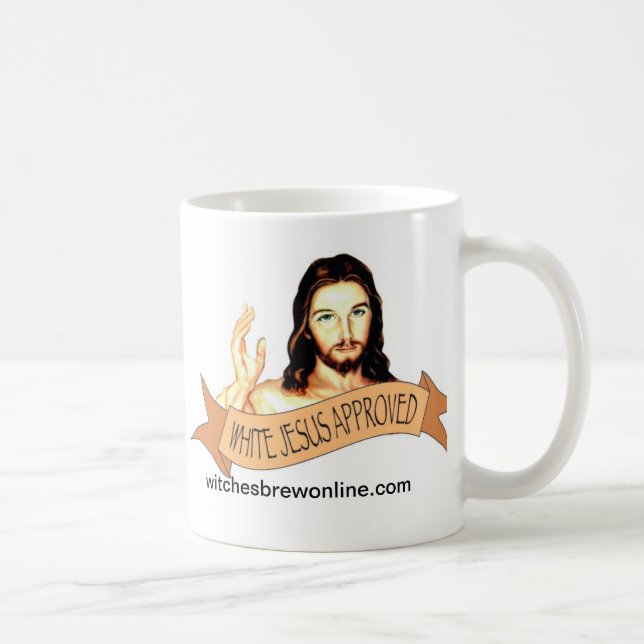 Café Taza aprobada blanca de Jesús (Derecha)