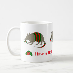 Café Taza Armadillo de Navidad