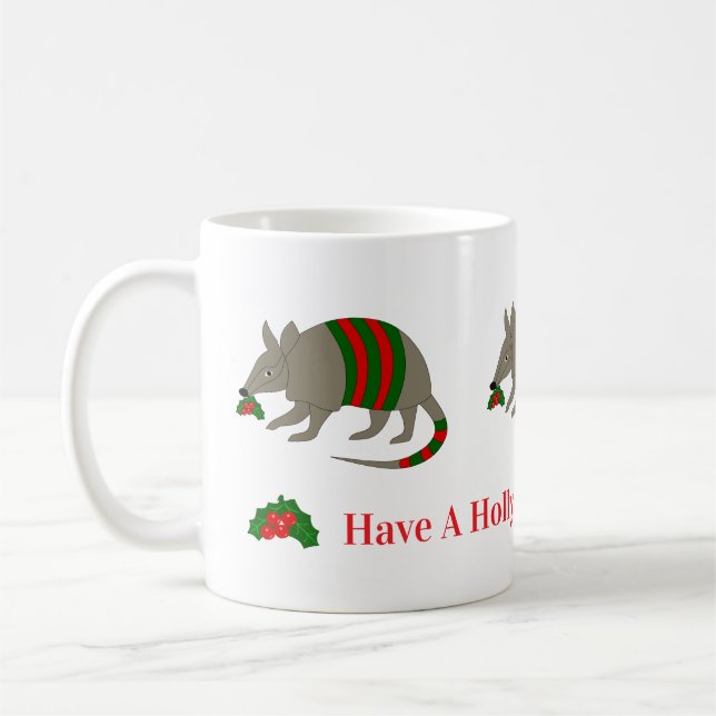 Café Taza Armadillo de Navidad (Izquierda)