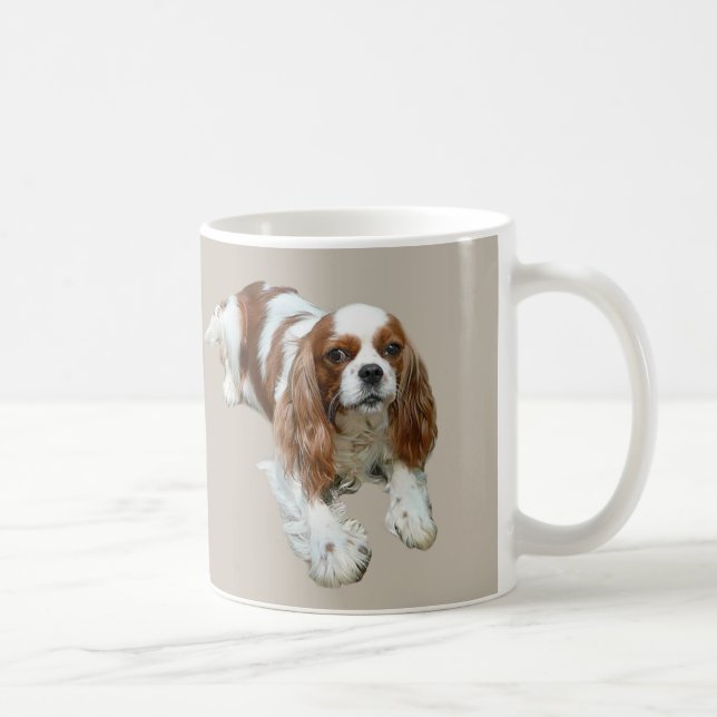 Café Taza arrogante del perro de aguas de rey Charles (Derecha)