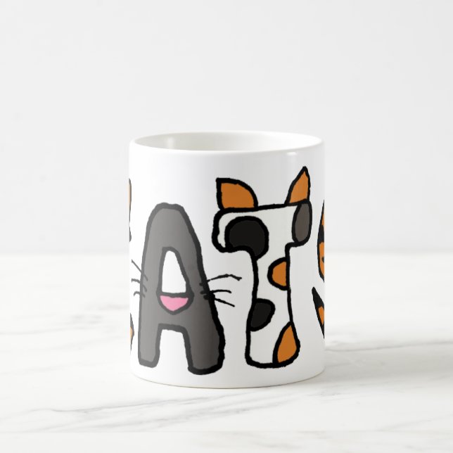 Café Taza artística de los gatos del ANUNCIO (Centro)