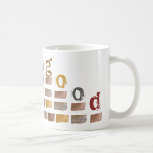 Café Taza artística en colores de tono de la tierra
