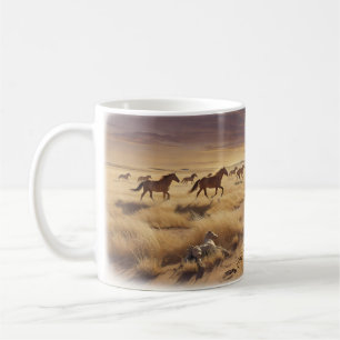 Café Taza Atardecer de Pradera Salvaje Dos Almas Juntas