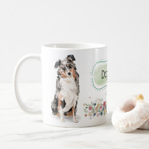 Café Taza australiana de la acuarela del pastor