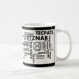 Café Taza azteca maya de Etznab Tecpatl de la nube de