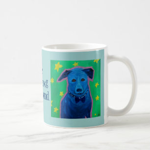 Café taza azul de la banda de secuencia del dawg