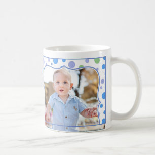 Café Taza azul de la foto retra para los niños