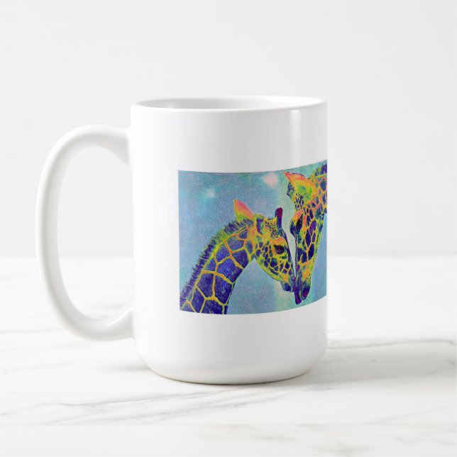 Café taza azul de las jirafas (Izquierda)