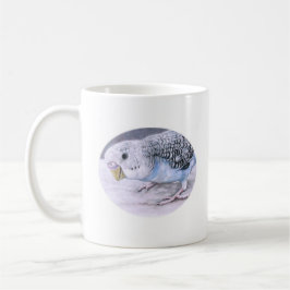 Café Taza azul del arte del pájaro del Parakeet de