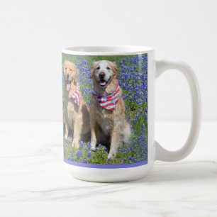 Café Taza azul del capo de los perros perdigueros de