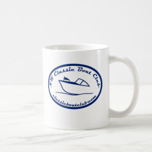 Café Taza azul marino del logotipo del club clásico de