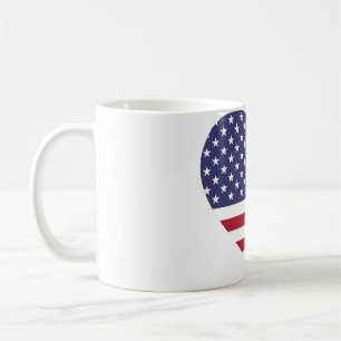 Café Taza bandera de EE. UU. con amor