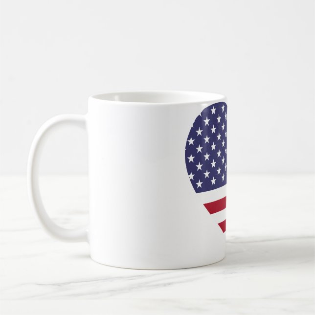 Café Taza bandera de EE. UU. con amor (Izquierda)