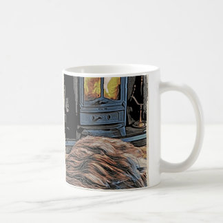 Café Taza barbuda de la manta del collie