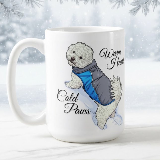 Café Taza Bichon de Nieve de Corazón Cálido (Subido por el creador)