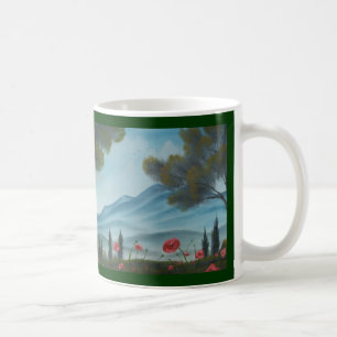Café Taza bilateral de las colinas toscanas