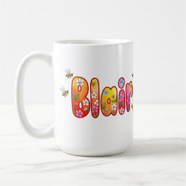 Café Taza Blair - Diseño floral y de abeja