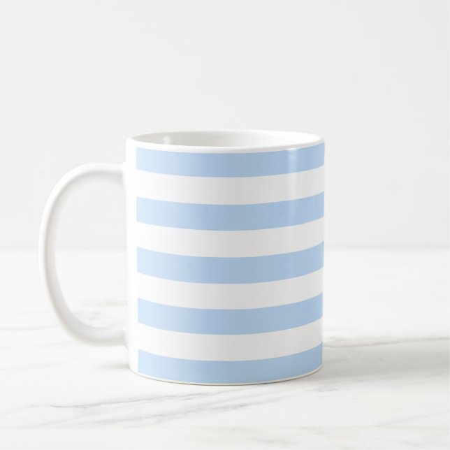 Café Taza blanca azul clara moderna de la playa de las (Izquierda)