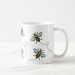 Café Taza blanca clásica de la abeja de trabajador de