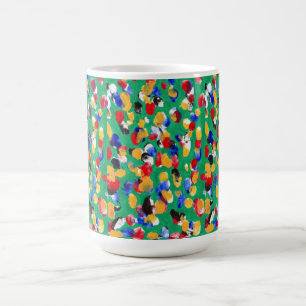 CAFÉ TAZA BLANCA CLÁSICA DE LA HUELLA DACTILAR
