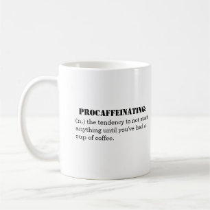 Café Taza blanca clásica de "Procaffeinating" -