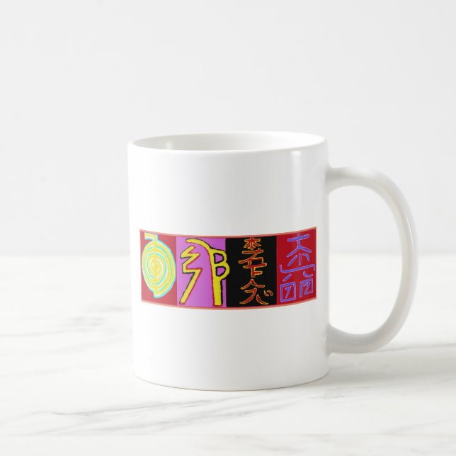 Café Taza blanca clásica de Reiki (Derecha)