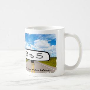 Café Taza blanca clásica del espejo de la vista