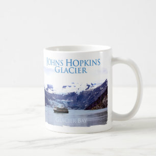 Café Taza blanca clásica del glaciar de Johns Hopkins