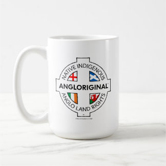 Café Taza blanca de 15oz Angloriginal™ Derechos de Tier