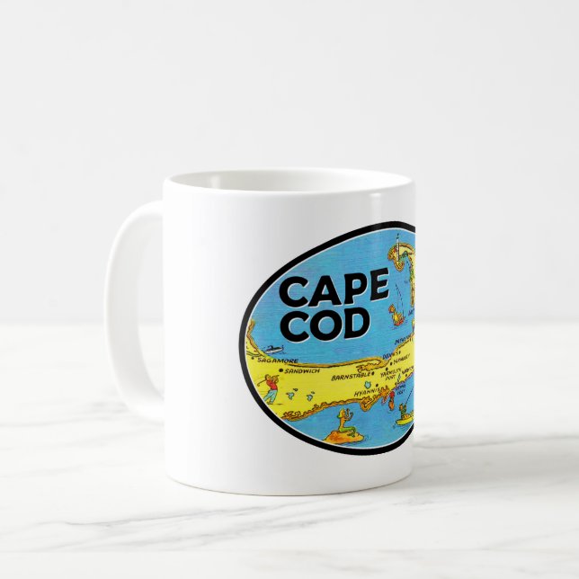Café Taza blanca de Cape Cod (Anverso izquierdo)