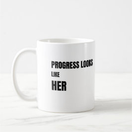 Café Taza Blanca de Ella Parece Progreso – Regalo para 