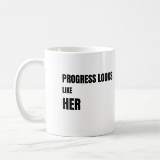 Café Taza Blanca de Ella Parece Progreso – Regalo para 