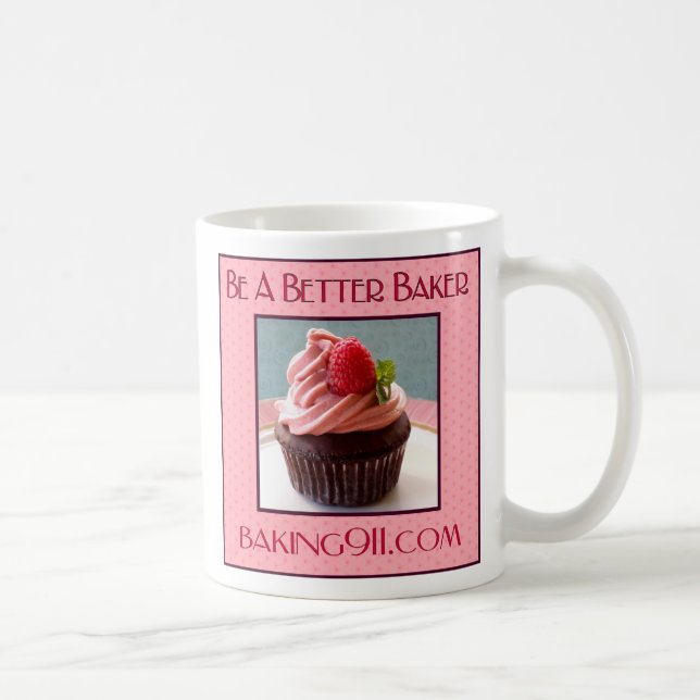 Café Taza blanca de la magdalena Baking911 (Derecha)