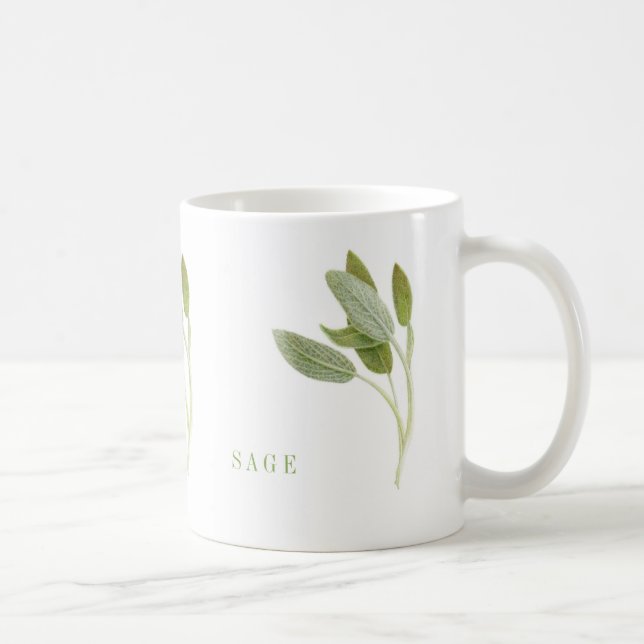 Café Taza blanca de SALVIA FRESCO (Derecha)
